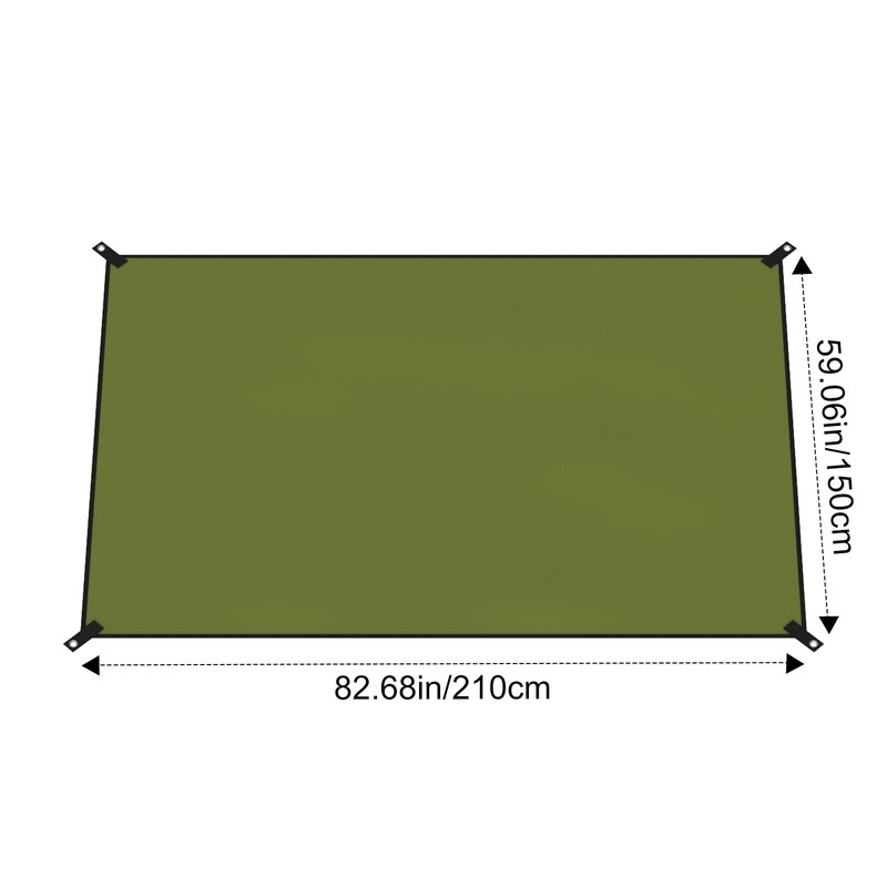 83*59in Camping Tent Tarp Shelter Hammock Awning Sun Shade Rain Cover Pad Mat gallery