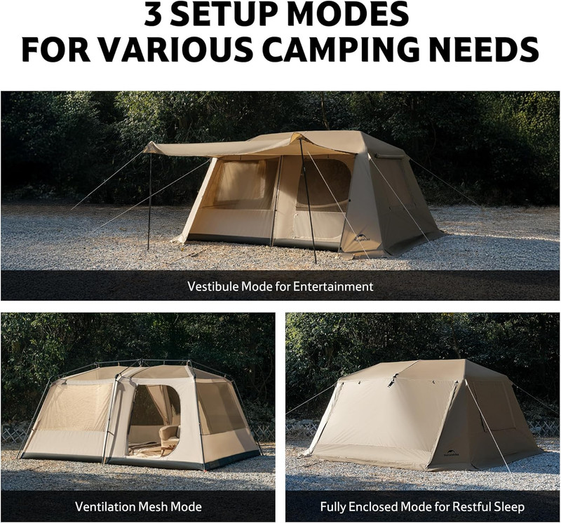 Village Lite Camping Tent, 60S Easy Setup Instant Tents for Camping, Double Laye gallery