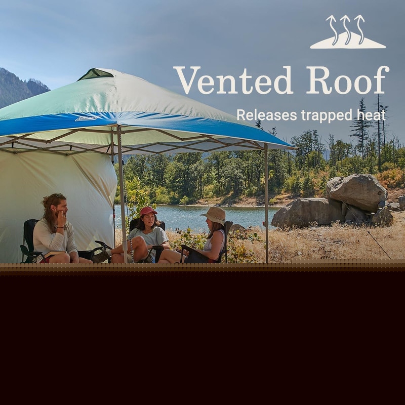 Oasis Instant Pop-Up Canopy Tent with Side Wall, 10x10/13x13ft Portable Shelter gallery