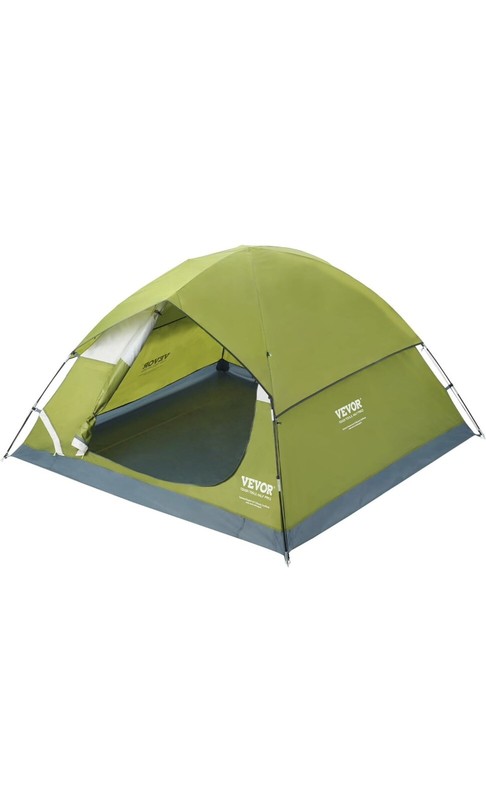 VEVOR Camping Tent Camp Tent 7 x 7 x 4 ft for 3 Person Waterproof Lightweight gallery