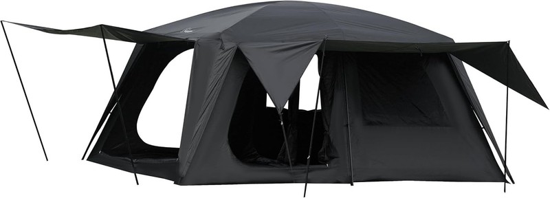 Large Family Camping Tent Waterproof 8-10 Person With 3 Doors and 2 Rooms