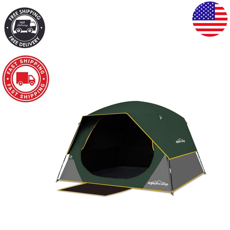4-6 Person Waterproof Camping Tent with Blackout Features – Instant Setup