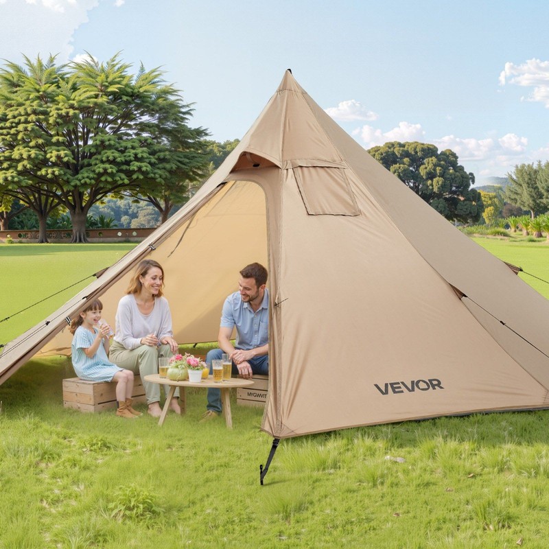 4-Season 2-Person Waterproof Canvas Tent with Stove Jack & S Size gallery