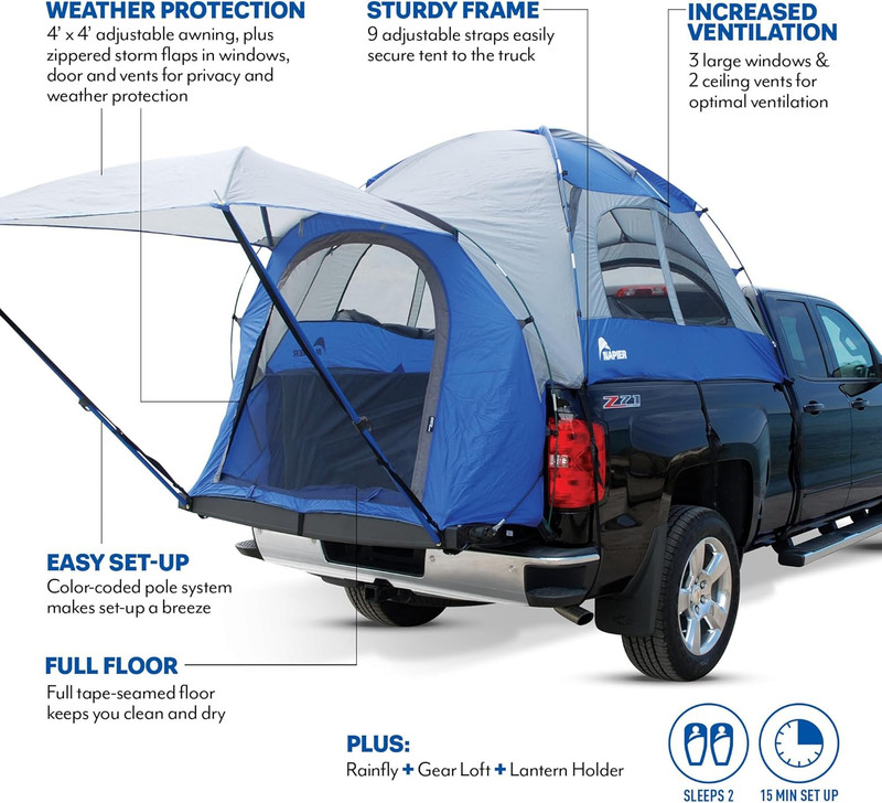 Sportz Truck Tent | Pickup Truck Bed Camping Tent | Full Rainfly for Water Prote gallery