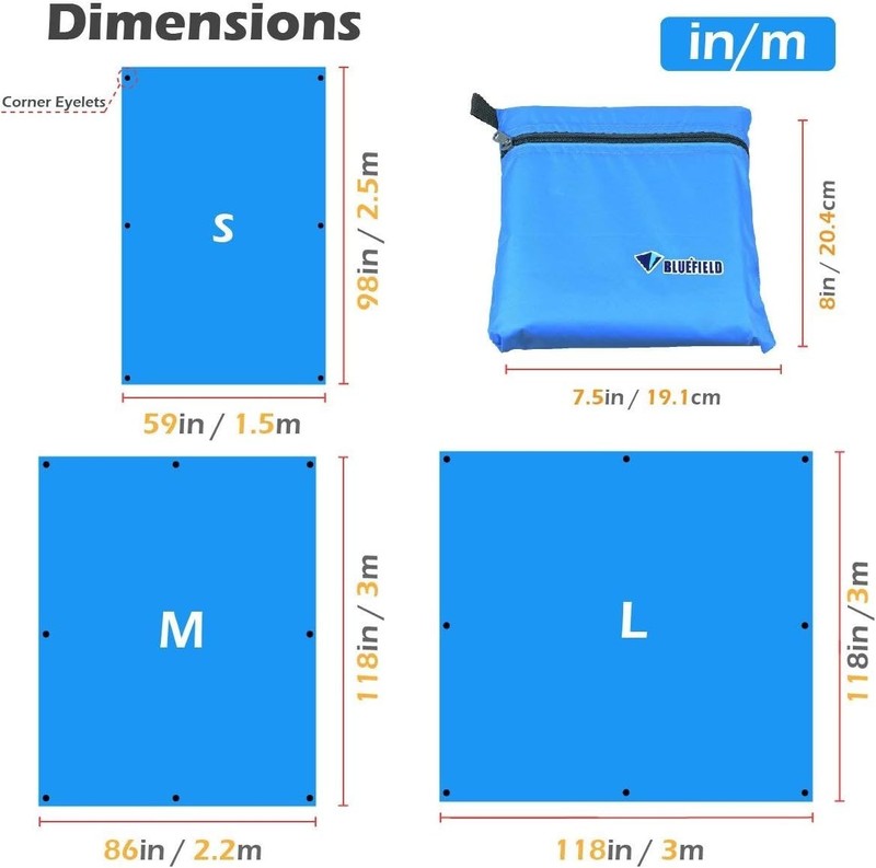 Hammock Rain Fly Waterproof Tarp Camping Tent Footprint Ground Cloth Backpack... gallery