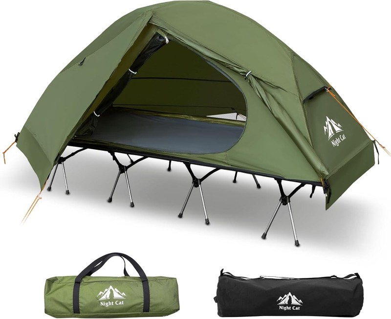 Night Cat Waterproof Camping Cot Tent 1 Person Portable