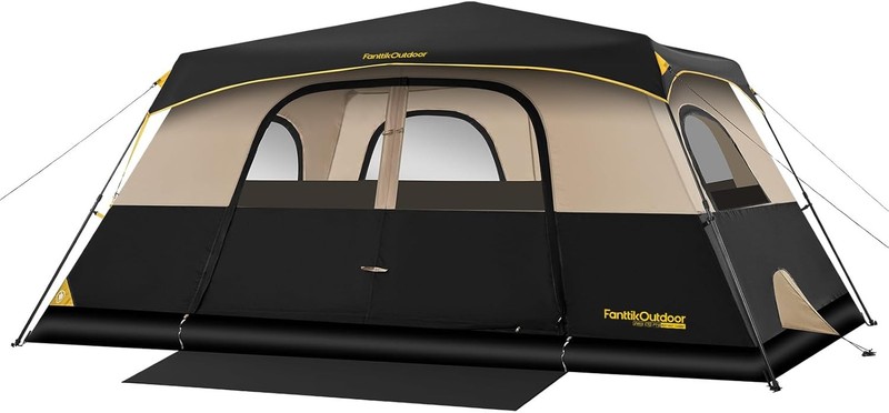 FanttikOutdoor Camping Tent 4-10 Person Instant Cabin 60s