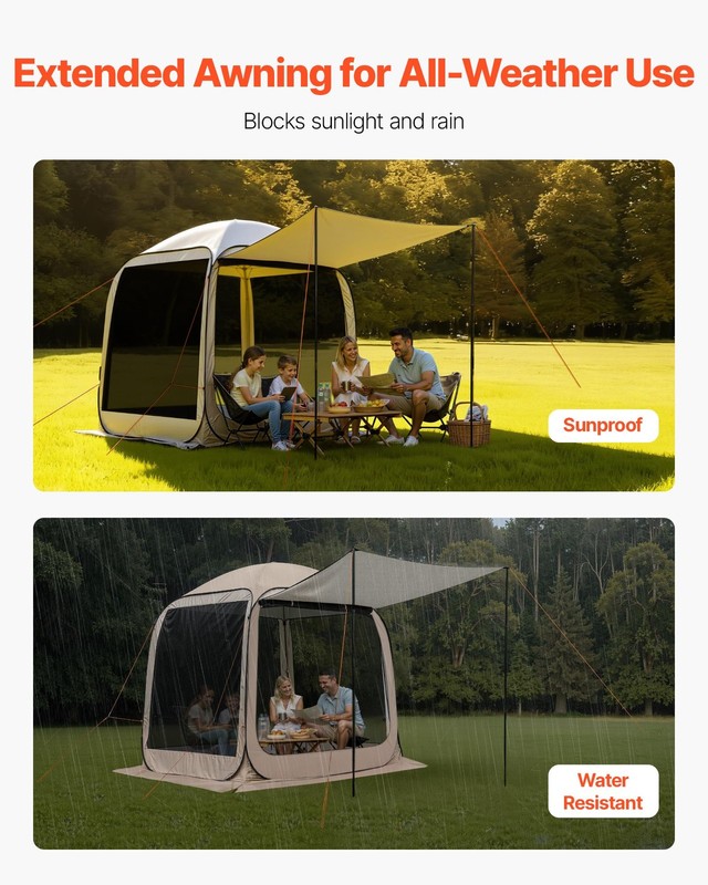 Screen House Tent 6x6ft 46 Person Gazebo Canopy Portable Awning Backyard Patio gallery