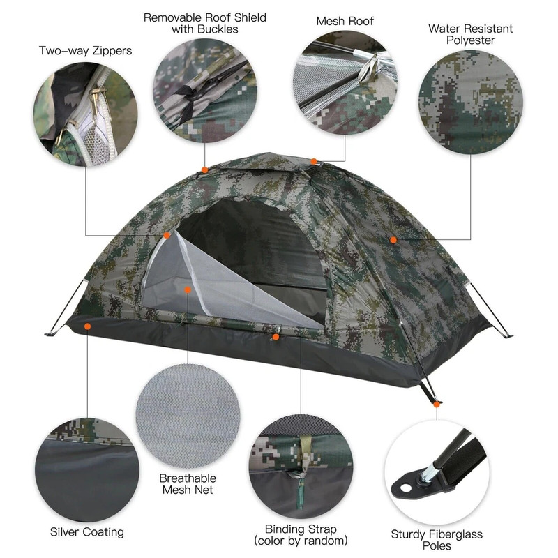 2-3 Person Camping Tent Hiking Ultralight Tent for Waterproof Outdoor 6.5'x4.92' gallery