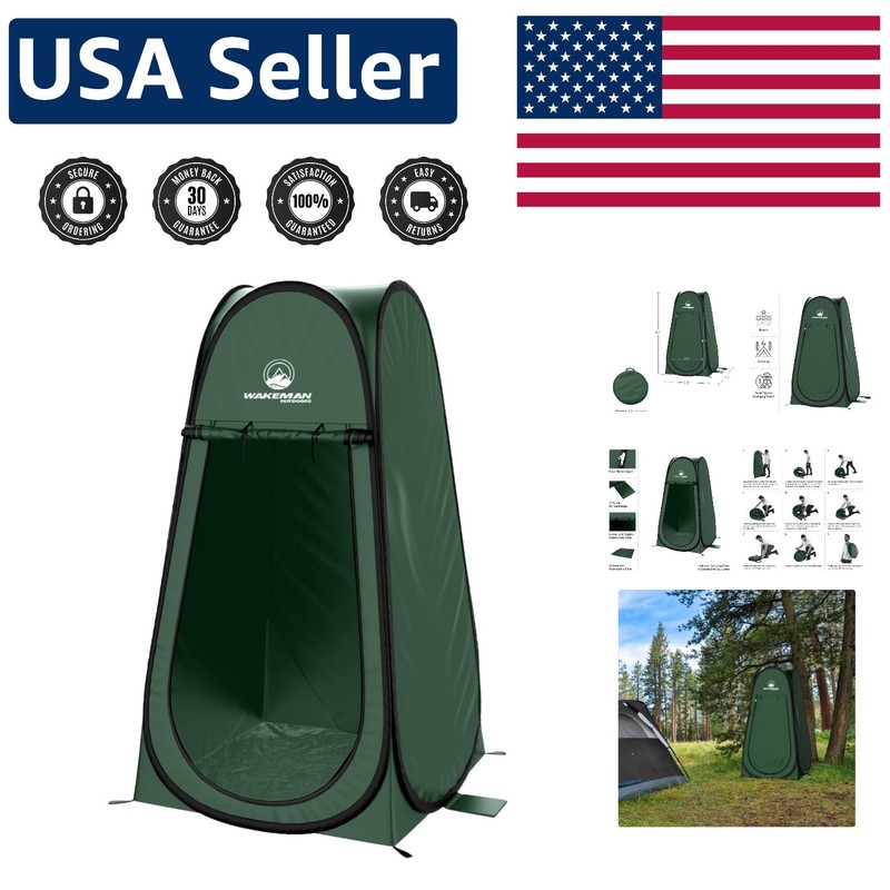 Pop Up Privacy Tent for Shower, Changing Room & Portable Toilet – Dark Green