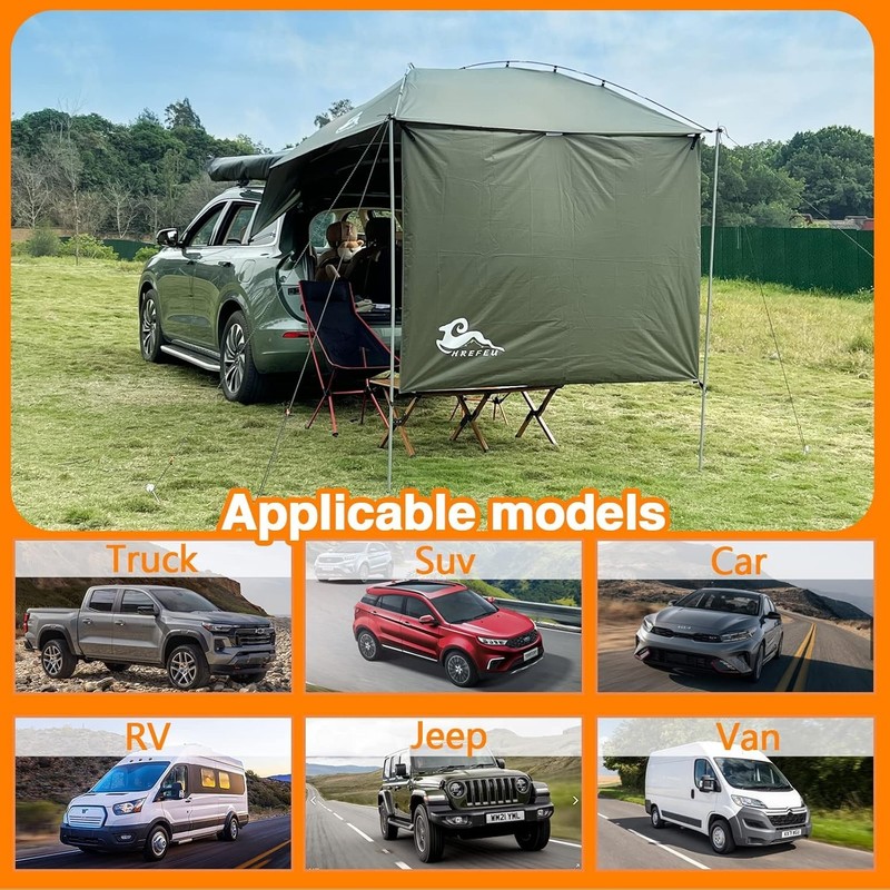 Spacious 136.8"x78" Tailgate Tent Awning for Full-Size SUVs - Waterproof Design gallery