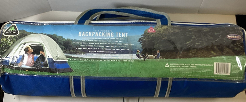 Greatland Backpacking Tent/2-3 Person/9' Wide,7' Diameter, 4' High/Rain Fly&Case gallery