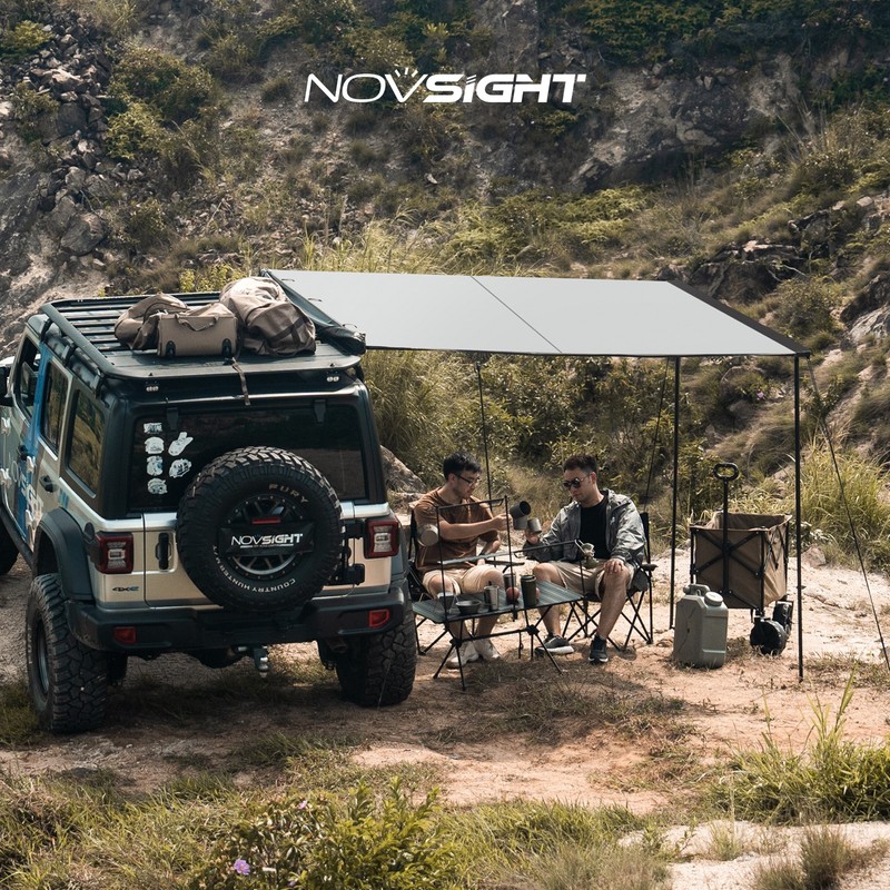 6.6x6.6' Car Side Awning Sun Shade 420D Waterproof Outdoor Camping Travel Tent gallery