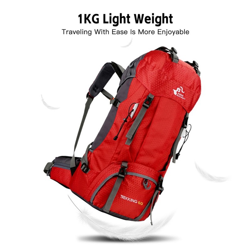 60L Hiking Backpack Water-resistant Climbing Camping Backpack Travel Daypac NCJG