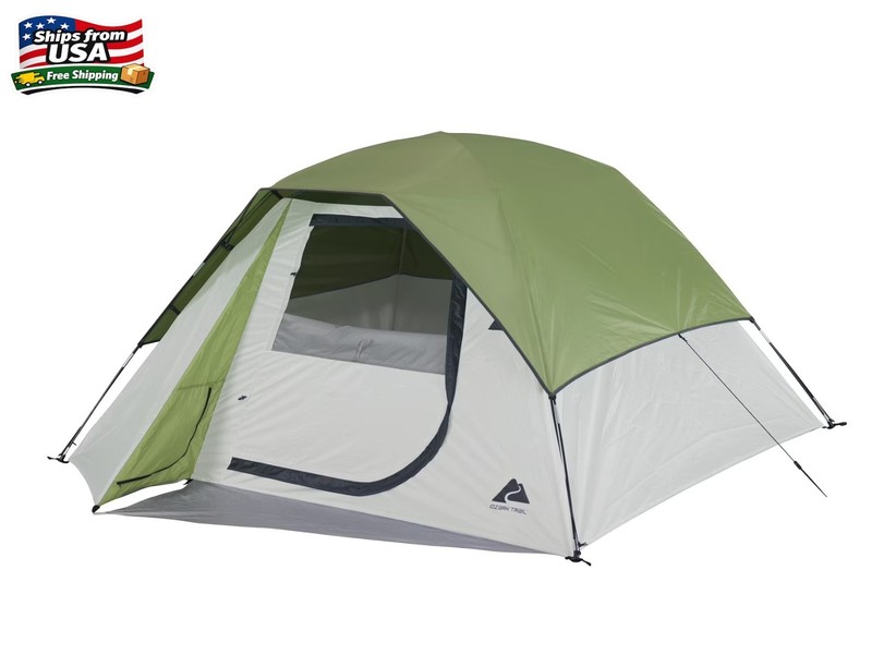 Ozark Trail, 4-person Clip and Camp Dome Tent, 8′ x 8.5′ x 50″, 8.47 lbs