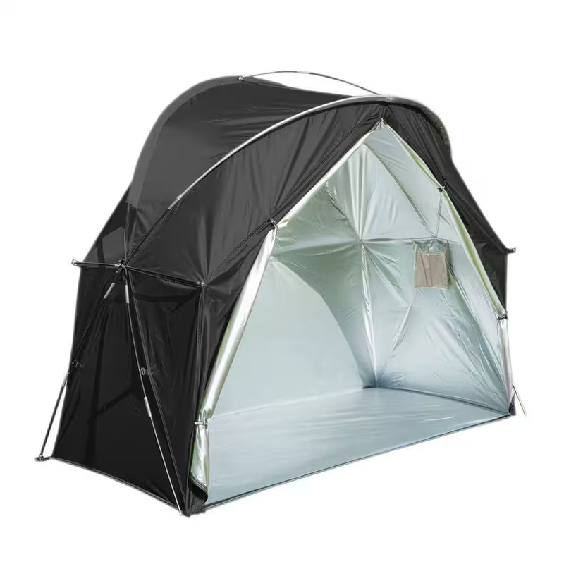 1-Person Outdoor Cot Tent with Zippered Door and Ventilation Window for Camping