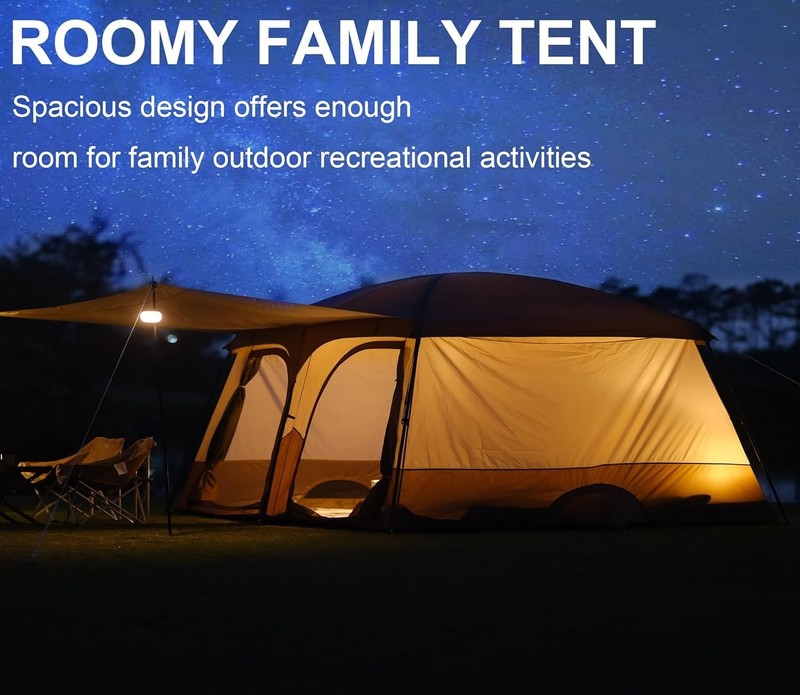 8–10 Person Family Camping Tent 2 Room Waterproof w/ Vestibule gallery