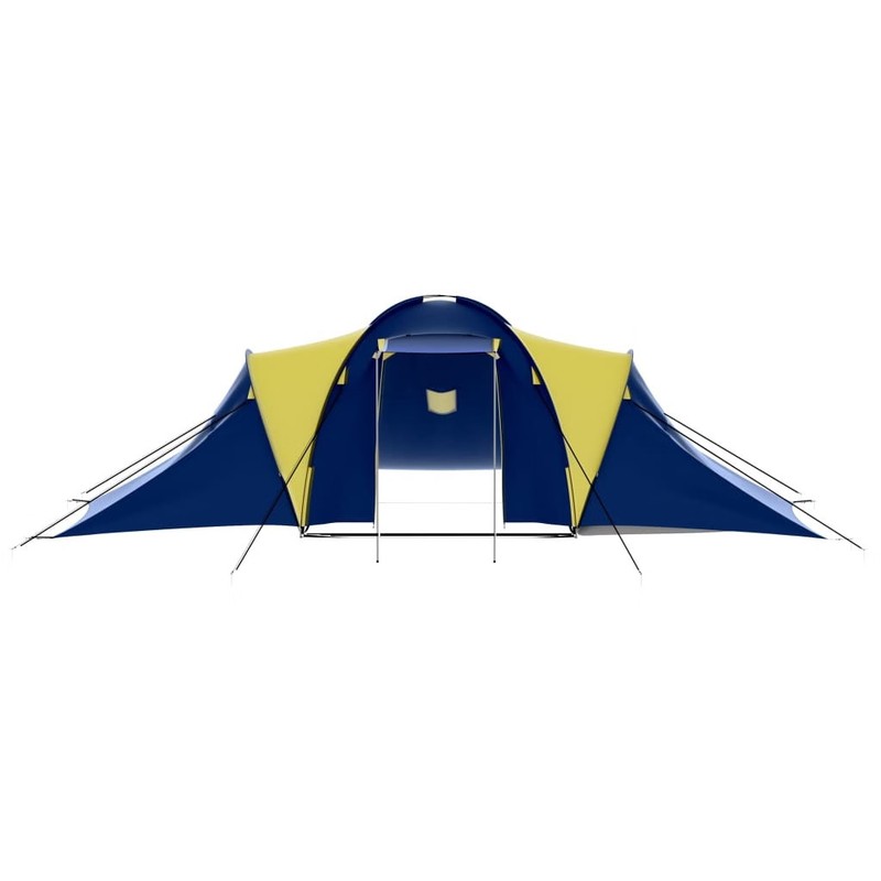 Camping Tent Fabric 9 Persons Blue and Yellow gallery