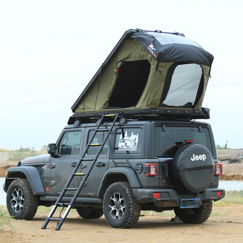 Naturnest Hardshell Roof Top Tent w/Luggage Bar, Skylight for Car Camping Travel