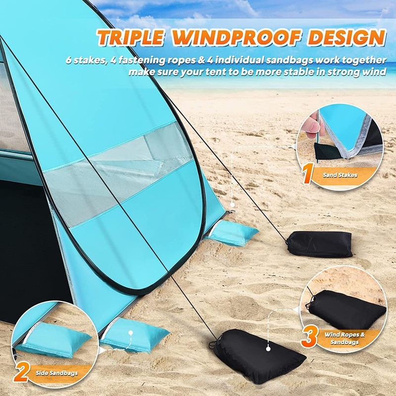 Pop Up Beach Tent Portable Sun Shade Shelter Outdoor Camping Fishing Canopy gallery