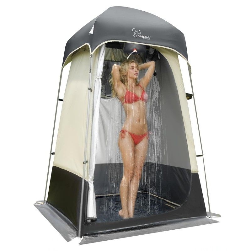 Outdoor Shower Tent Changing Room Privacy Portable Camping Shelters Gray