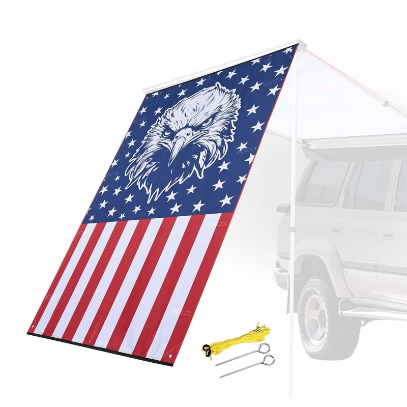 AplusChoice 4.6×6.6 Ft Side Wall for Car Side Awning Rooftop Tent Outdoor
