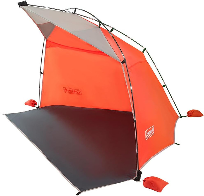 Skyshade Large Portable Sun Shelter, Easy Setup with Pre-Attached Poles, Canopy