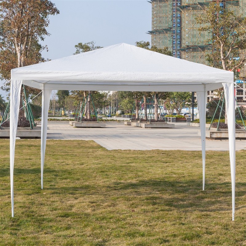 White 10x10ft Waterproof Pop Up Tent with Spiral Frame gallery