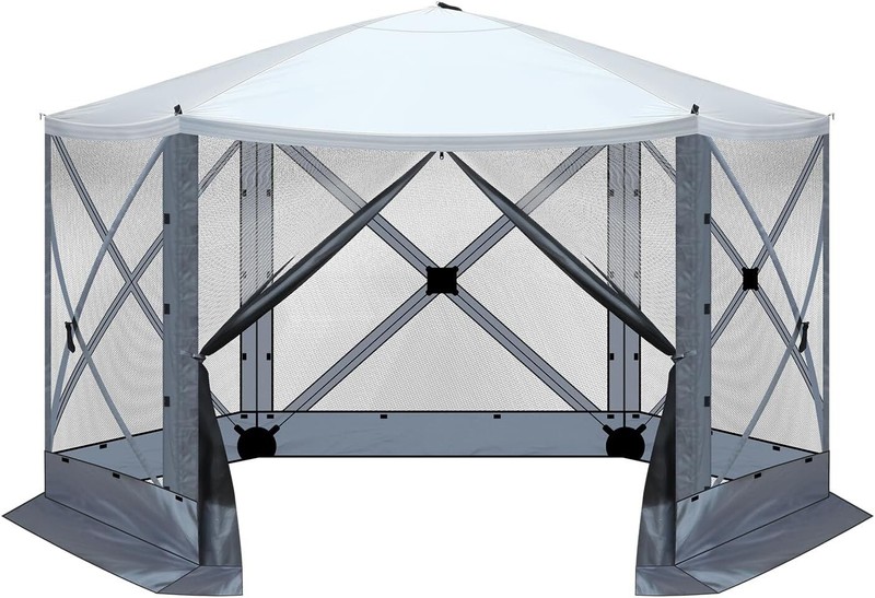 12x12ft Instant Pop-Up Screen Tent Patio Gazebo Canopy Mosquito Netting CarryBag