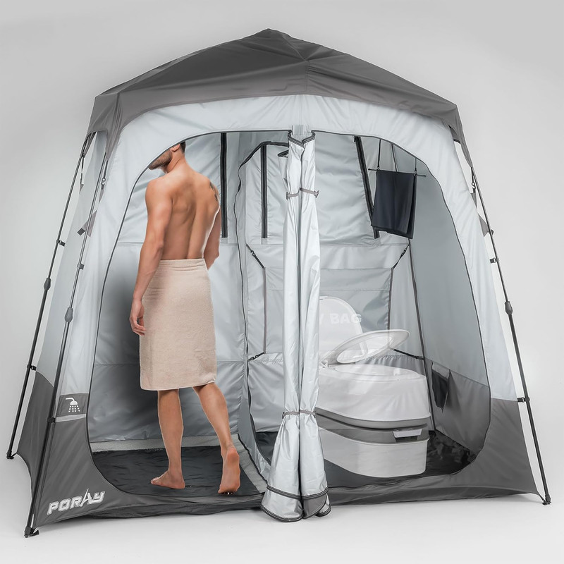 Camping Shower Tent Deluxe Changing Room Easy Set up Privacy Shelter,Large Toile