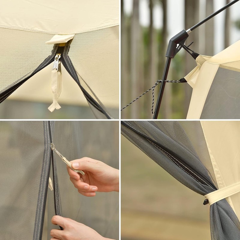 Screen House Room with 1 Pc Removal Wind/Sun Panel Canopy Tent Camping Tent S... gallery