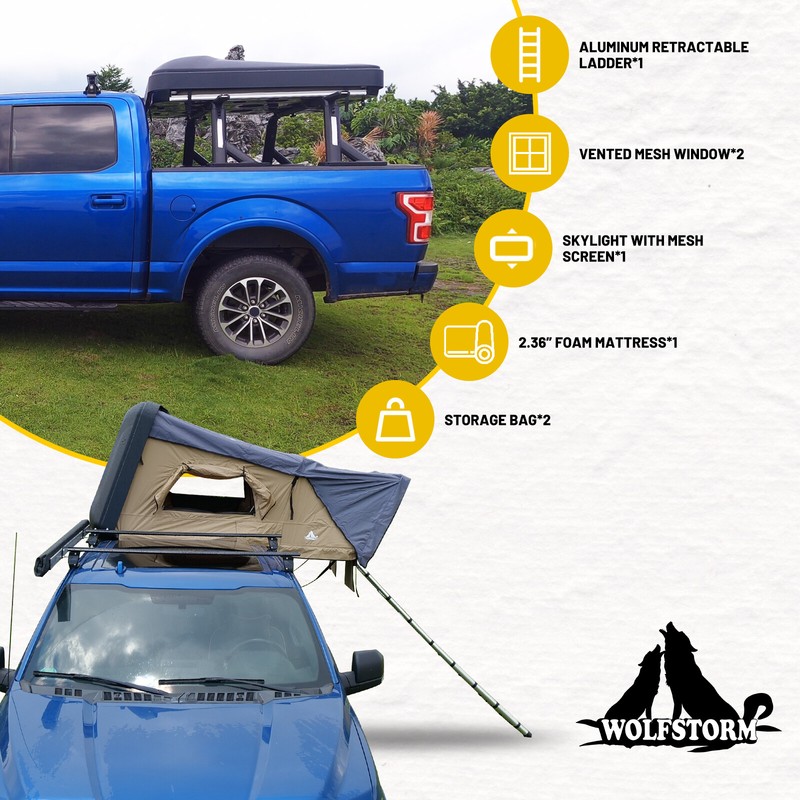 Roof Top Tent Car Roof Tent Truck SUV Travel Camping Tent Camping 2-3 Persons gallery