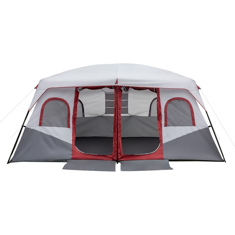 10Person 2-Room Family Cabin Tent w/Storage Pockets,Huge Camping Tent for Groups