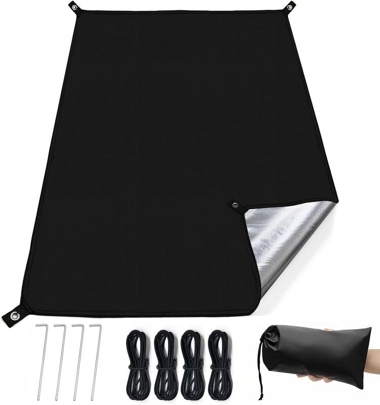 Multi-Use PU 2000 Waterproof Tarp - Ideal for Beach, Hiking, & Picnics, Compact gallery
