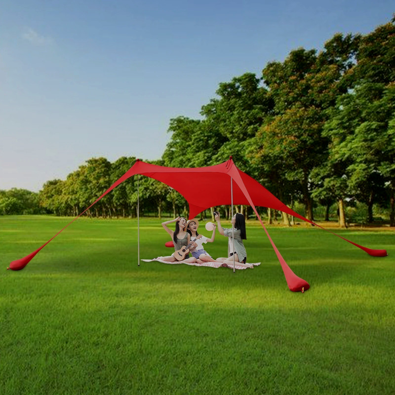 2x2m Beach Stretch Tent Elastic Sunshade Canopy Outdoor Camping Beach Shelter Re