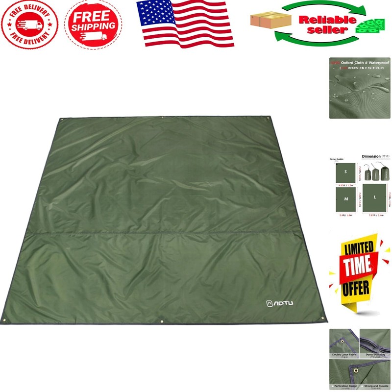 Versatile Outdoor Shelter Tarp – 6×7 Ft Waterproof Mat for Camping & Beach