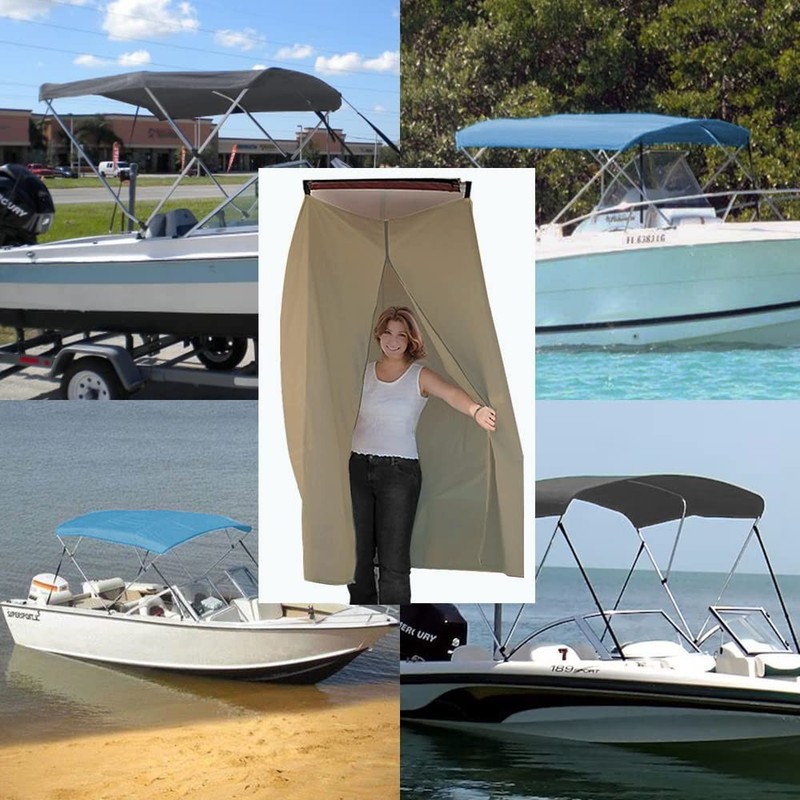 Khaki Boat Privacy Tent: Your Floating Secret Loo & Sun-Shielding Hideaway gallery