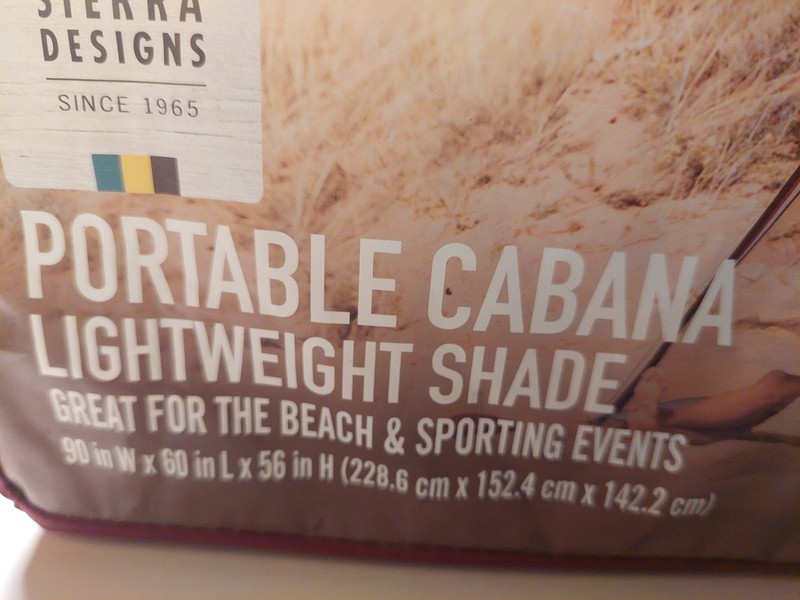 Portable Cabana Lightweight Shade Sierra Designs 90 x 60 x 56 New In Box W/Case gallery