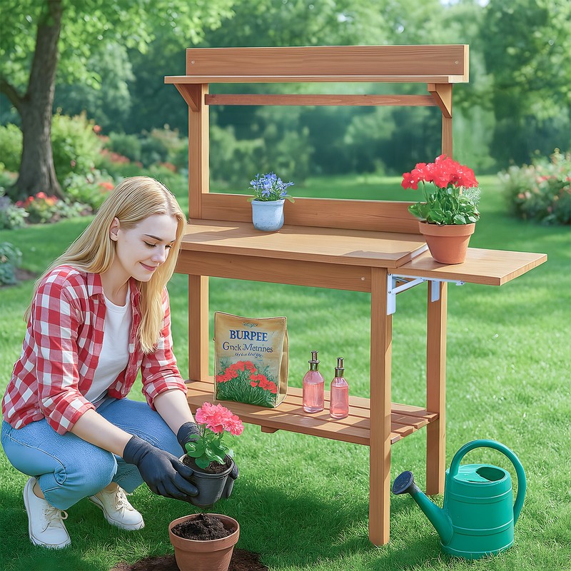 MOTOOS115*45.5*130CM 2-layer storage rack with side panels and hollow top rack