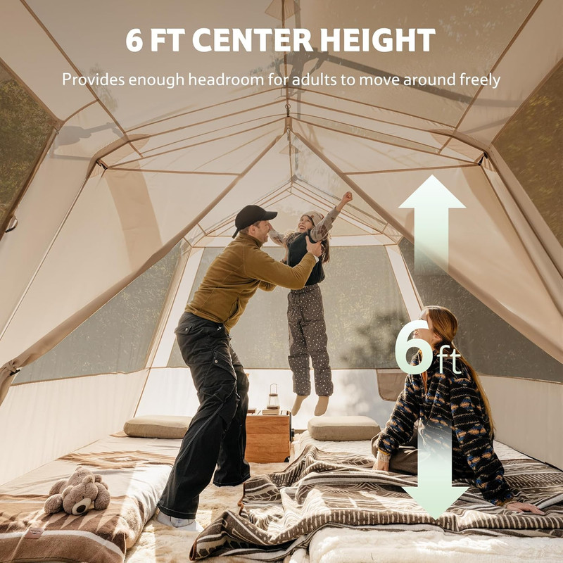 Village Lite Camping Tent, 60S Easy Setup Instant Tents for Camping, Double Laye gallery