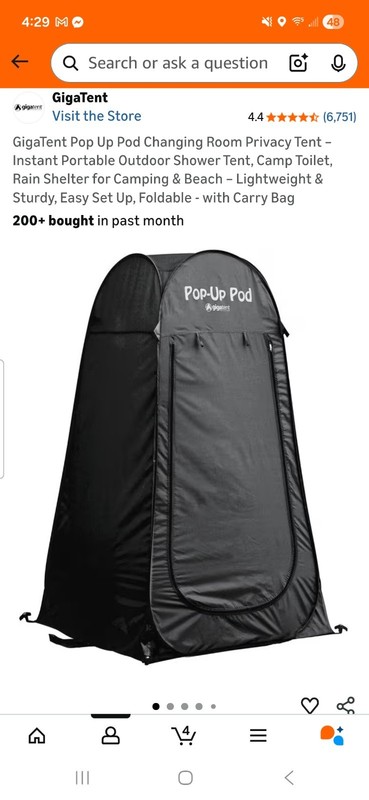 GigaTent Portable Pop-Up Pod Changing Room and Shower Tent
