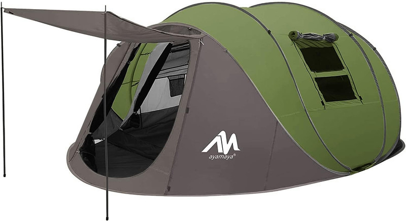 6 Person Easy Pop up Tents for Camping – AYAMAYA Double Layer Waterproof Instant