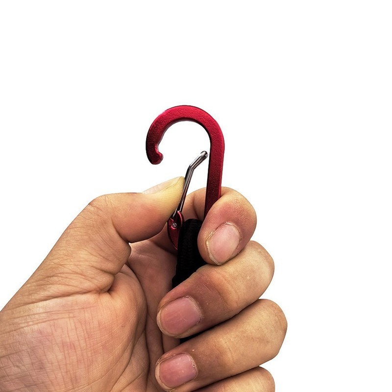 Bungee Cord Carabiner Hook Elastic Tie Straps Camping Supplies Storage gallery