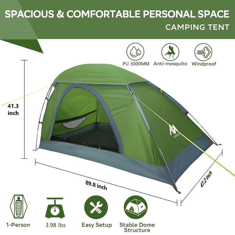 Waterproof 1 Person Camping Backpacking Tent Ultralight Fr Outdoor Hiking Travel gallery