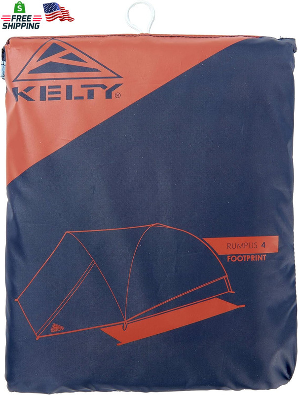 Kelty 4 Person Freestanding Rumpus Tent Footprint for Camping, Car Camping, Fest