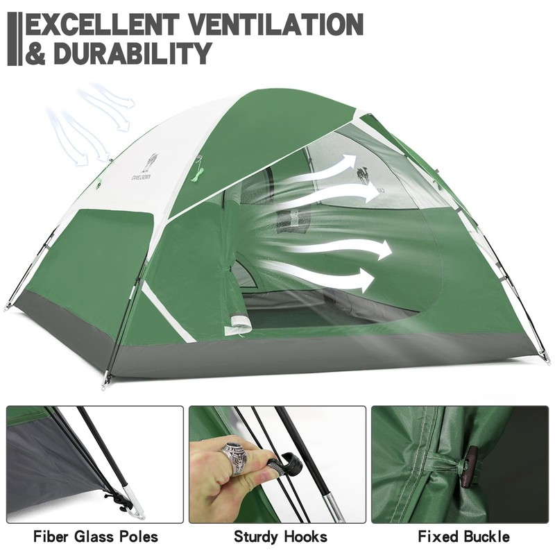 CAMEL CROWN Tents for Camping 2/3/4/5 Person Camping Dome Tent, Waterproof,Sp... gallery
