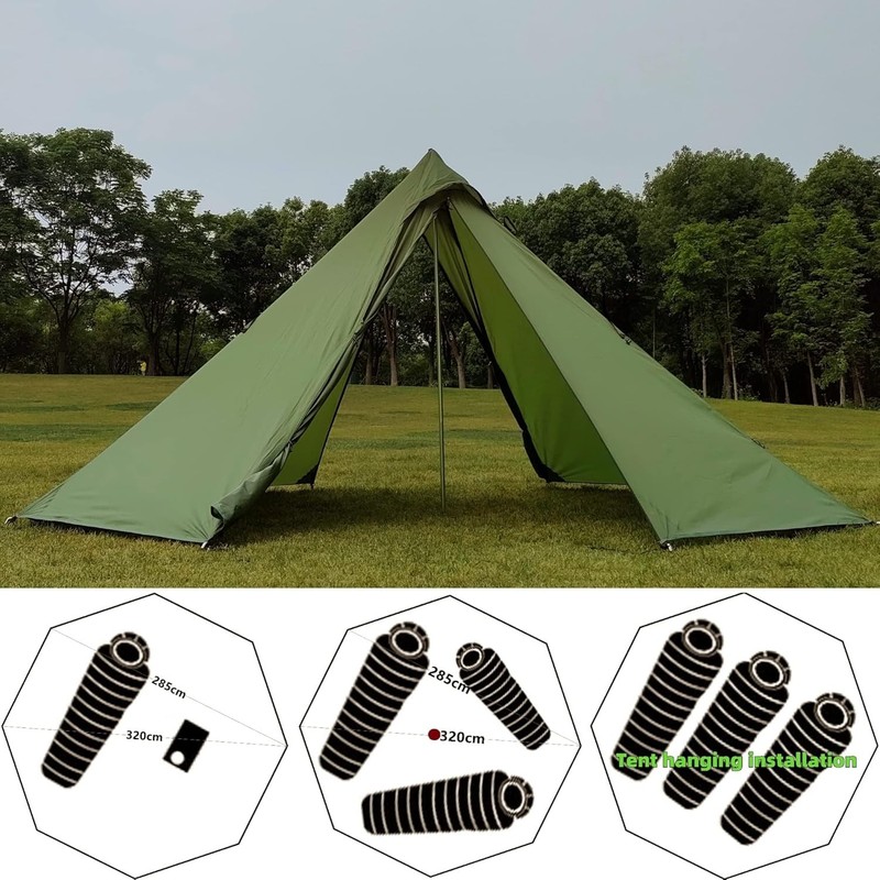 Spacious Ultralight Teepee Tent - Ideal for Camping & Outdoor Adventures gallery