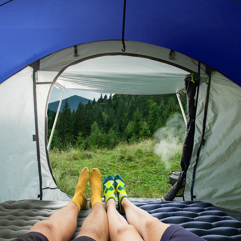 2-3 Person Camping Pop UP Tent Durable Polyester PA Coating Hiking Shelter gallery