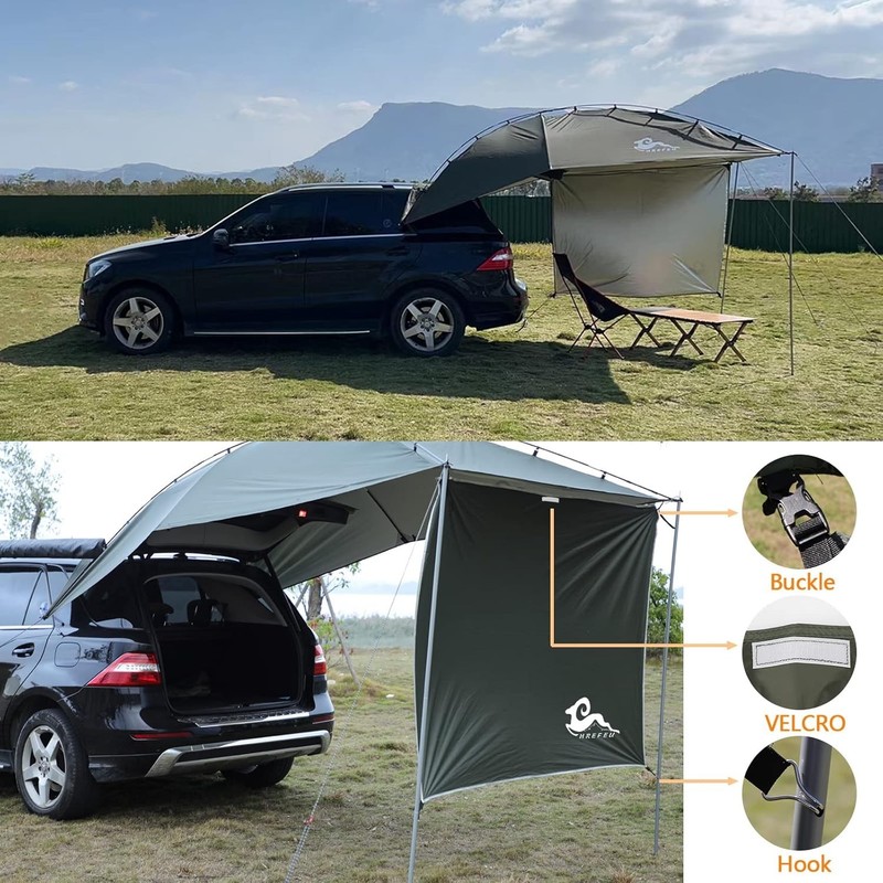 Spacious 136.8"x78" Tailgate Tent Awning for Full-Size SUVs - Waterproof Design gallery