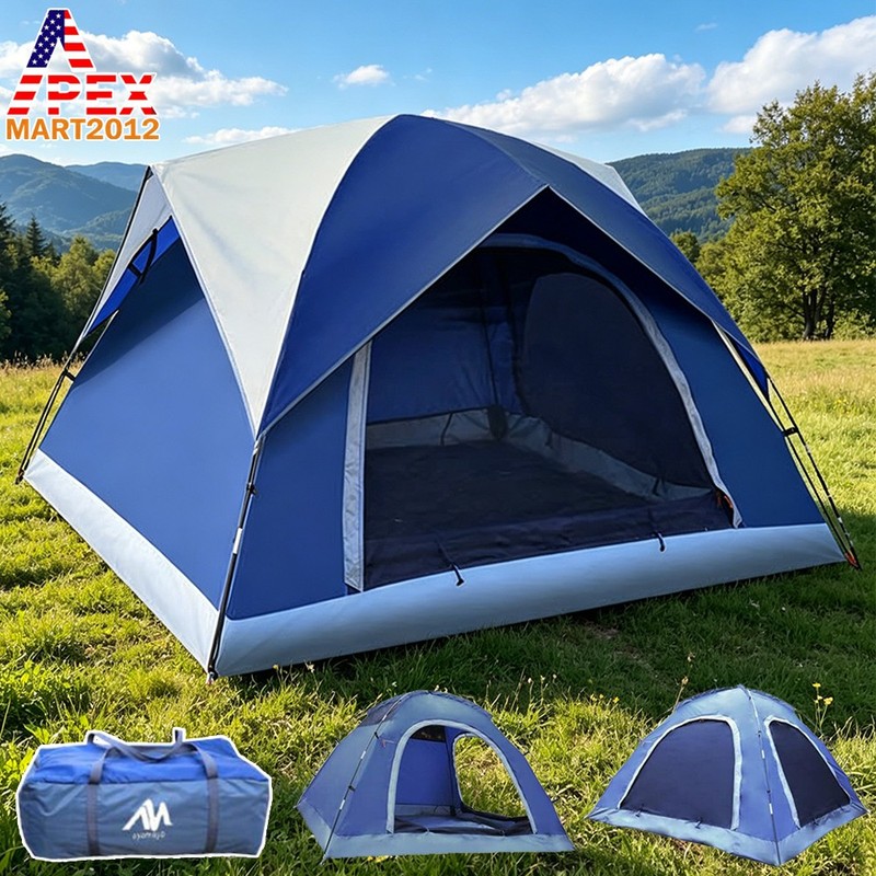 3-4 Person Camping Tent with Removable Rainfly for Family Backpacking Traveling